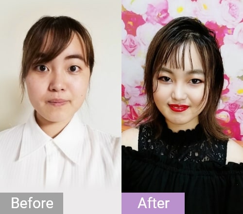 before / after